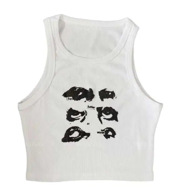 Printed Sleeveless T-shirt