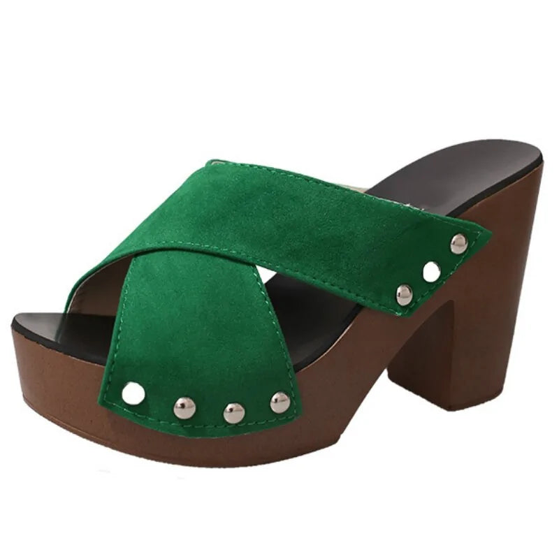 Sandalias de Tacón Alto Peep Toe