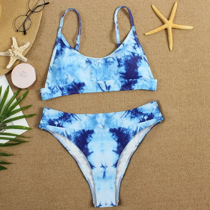 Brazilian Bikini Swimsuit Set Tie Dye