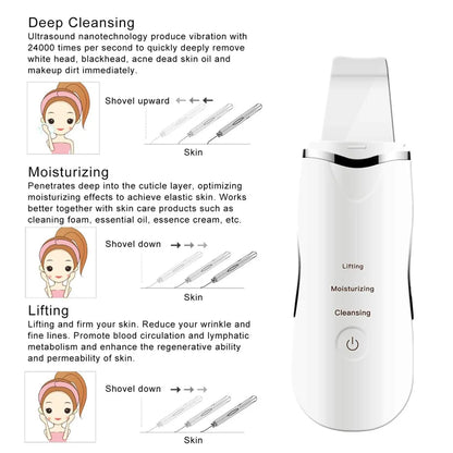 Ultrasonic Face Skin Scrubber