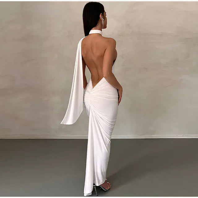 Vestido Elegante con Espalda Abierta