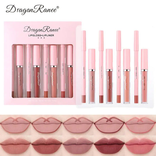 Conjunto de 4 Brillos de Labios y Delineadores