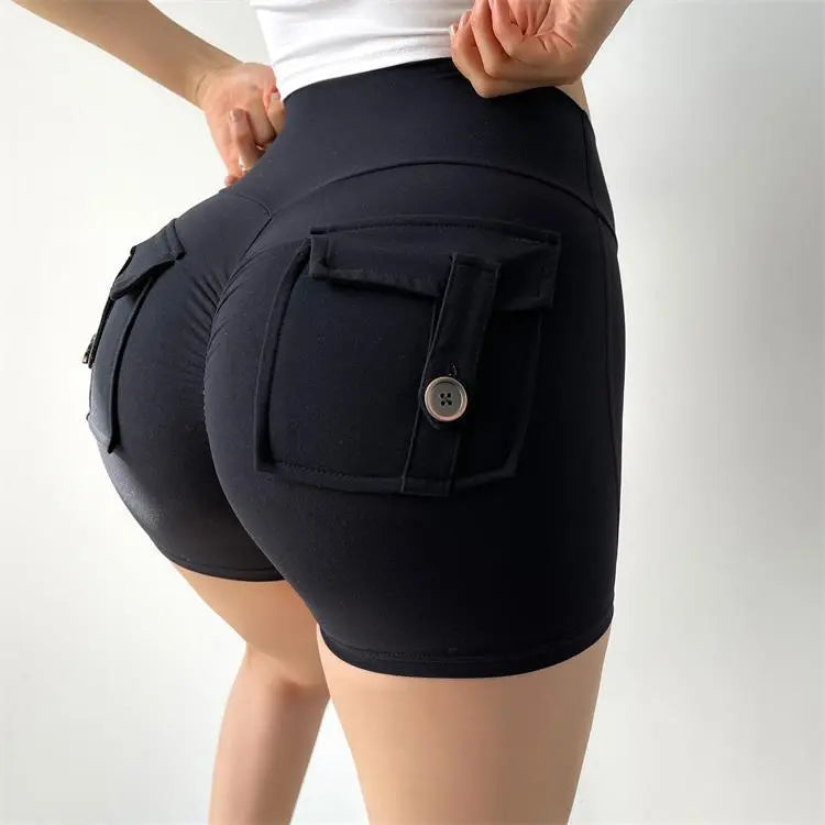 Shorts de Cintura con Bolsillos para Gimnasio