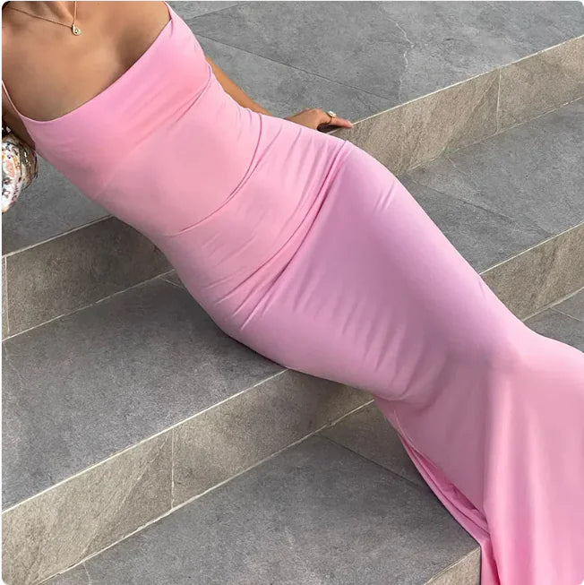 Vestido fino largo para mujer